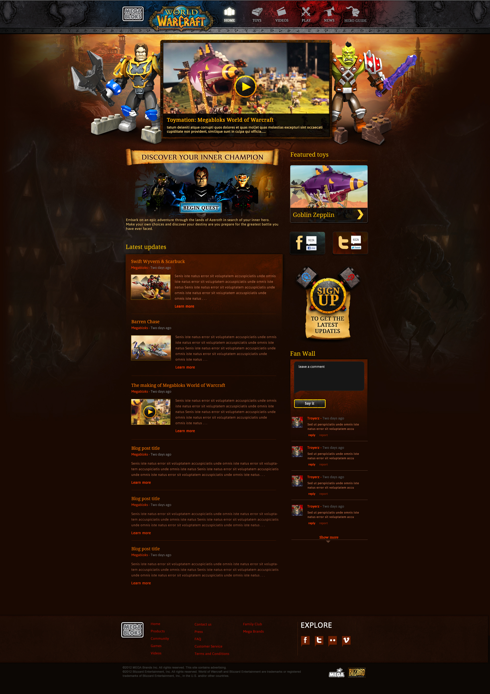 World of Warcraft Website