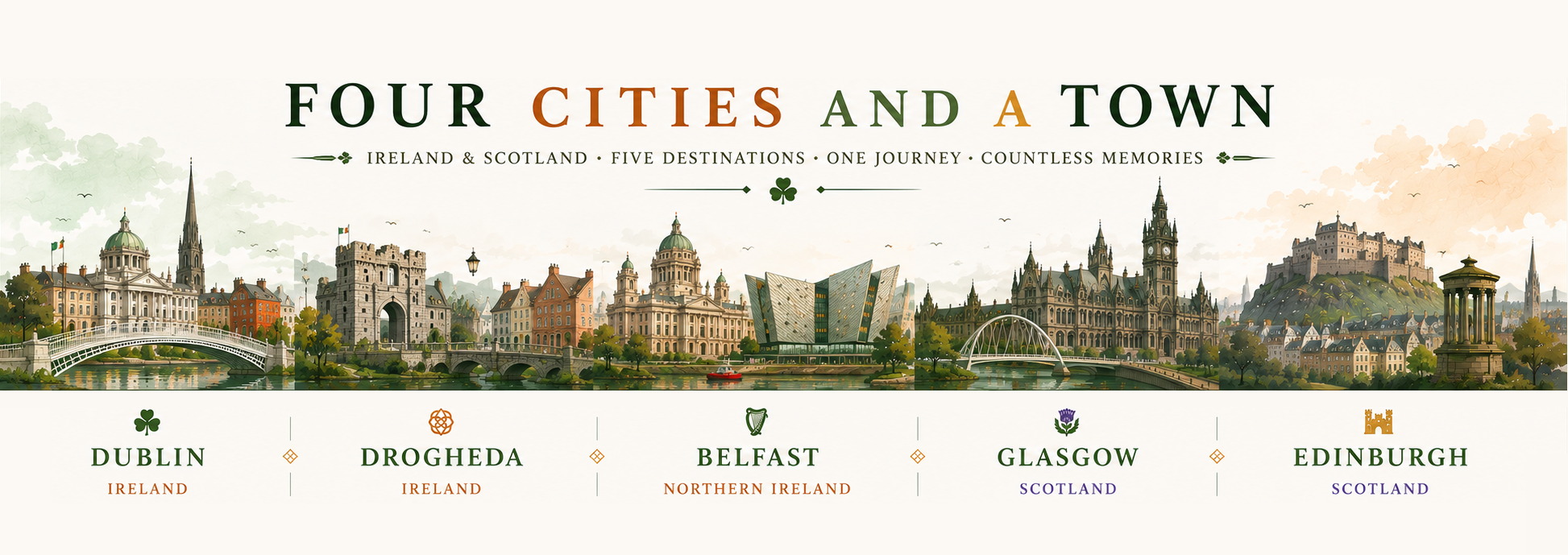 Four Cities and a Town